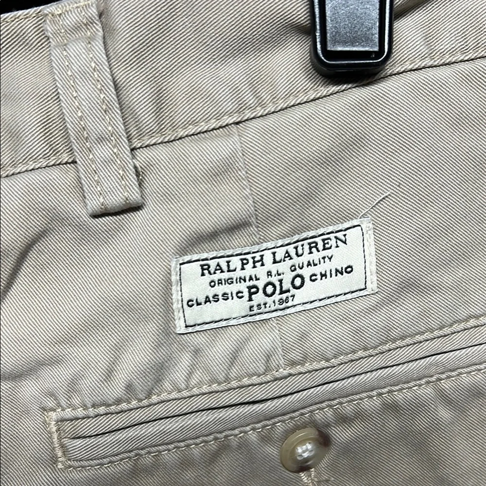Polo by Ralph‎ Lauren Khaki Flat Front Shorts Men's Size 40